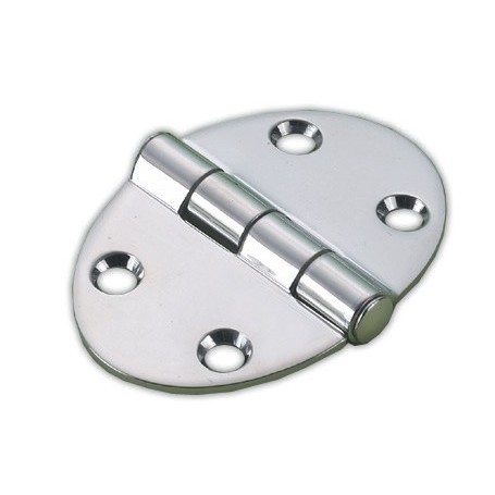 CHARNIERE INOX OVALE 71 x 48  mm P:2mm Charnières Haute Qualité  40250451