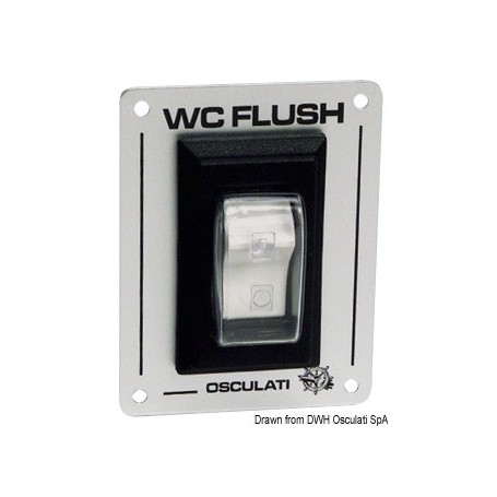 Interrupteur  W.C. FLUSH - Osculati Wc marin 8033137010910 50.207.09
