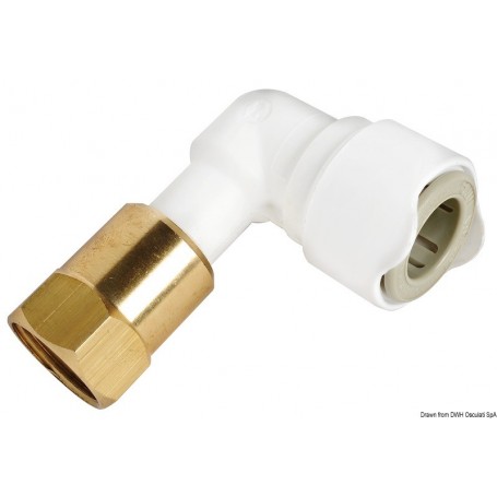Coude fileté 1/2"BSP femelle - Whale Vannes & Raccords plomberie  17.815.31