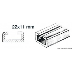 Rails en aluminium et coulisses en nylon - Osculati Taud bimini et cagnard 8033137030017 46.786.03