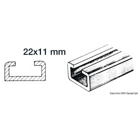 Rails en aluminium et coulisses en nylon - Osculati Taud bimini et cagnard 8033137030017 46.786.03