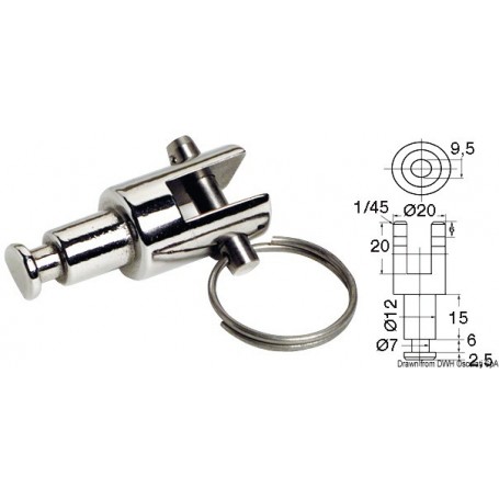 Platine supports de dames de nage des zodiacs Le lot de 2 - Osculati Taud bimini et cagnard 8033137146756 46.662.00