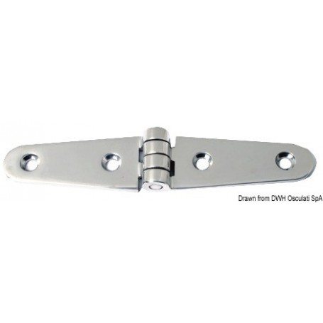 Charnières 5 mm aile longue Le lot de 2 - Osculati Charnières inox 8033137005831 38.830.15