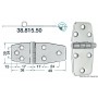 Charnières 2 mm 85x39 Le lot de 4 - Osculati Charnières Haute Qualité 8033137005633 38.815.50