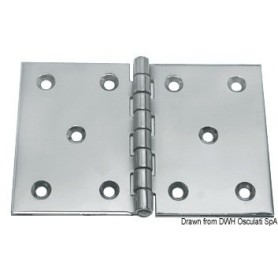 Charnières 2,5 mm 130 X90 mm - Osculati Charnières Haute Qualité  38.822.06