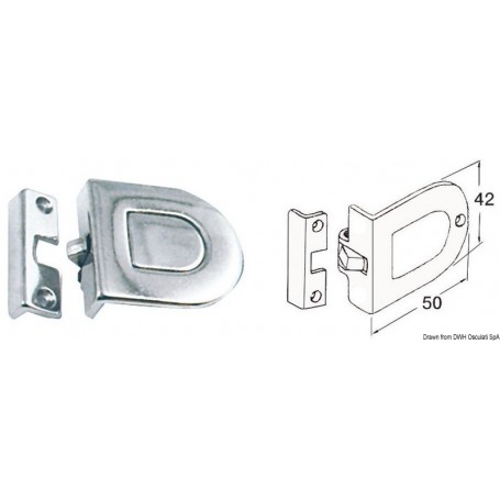 Déclic avec ouverture à pression - Osculati Serrures et loquets 8033137016295 38.644.00