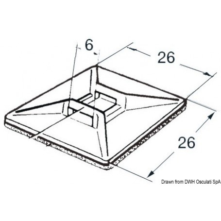 Base nylon autocollante Colliers de serrage 8033137106002 18.032.00