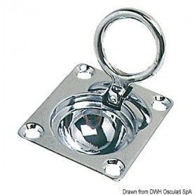 Poignée En laiton chromé, avec anneau au ras. Le lot de 2 Lève plancher 8033137126673 38.107.50