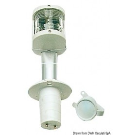 Hampe Classic en aluminium 100 cm feu 225° blanc - Osculati Feux de navigation 8033137019487 11.121.02