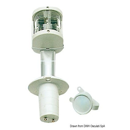 Hampe Classic en aluminium 100 cm feu 225° blanc - Osculati Feux de navigation 8033137019487 11.121.02