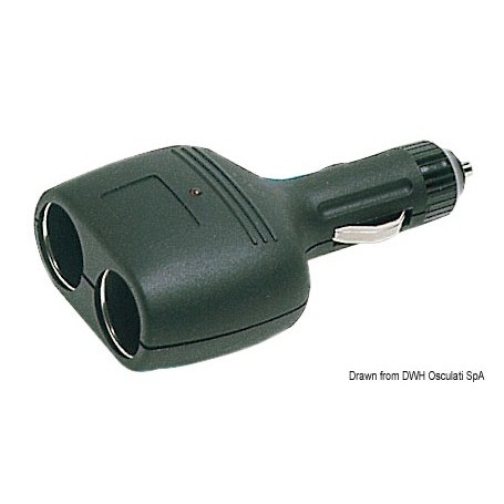 Double prise d'alimentation 12 V Le lot de 2 - Osculati Prises et allume-cigares 8033137091445 14.519.16