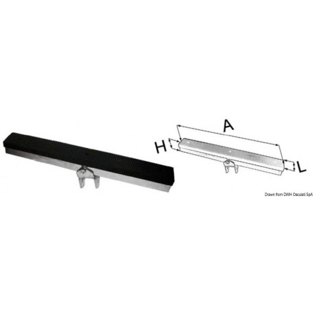 Support latéral avec étrier 500 mm - Osculati accessoires remorque 8033137068829 02.029.52
