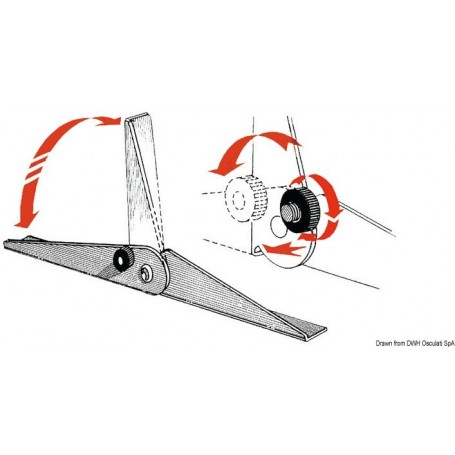 Paire de charnières - Osculati Siège, fauteuil  et pied de siège 8033137031397 48.418.04