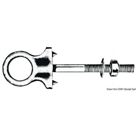 Anneau d'étrave En bronze chromé. Le lot de 2 Cadènes, pontets et filoirs 8033137130182 39.119.00