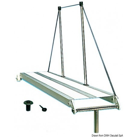 Passerelle En aluminium anodisé, surface antidérapante blanche - Osculati Passerelles 8033137016059 42.658.00