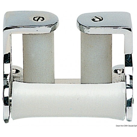 Guide-chaîne triple réas en laiton chromé - Osculati Davier de proue 8033137013485 01.345.00