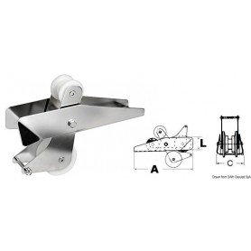 Davier inox basculant – Max 14 kg – Osculati Davier de proue 8033137000287 01.419.00