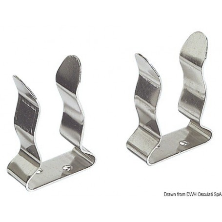 Clips en inox pour blocage des gaffes, cannes à pêche etc. Le lot de 4 - Osculati Gaffes et Avirons 8033137045752 34.356.00