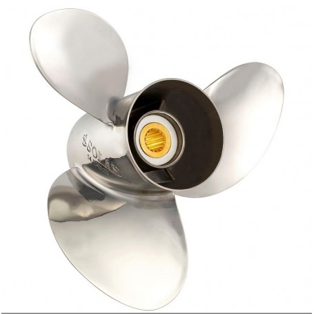 HÉLICE INOX NS3 E 14 1/4 x 17 LH  RUBEX - Solas 90/100/115/130/140/150/ 155/175/185/200/225/235/ 250/275/300 JOHNSON, EVINRUDE, 