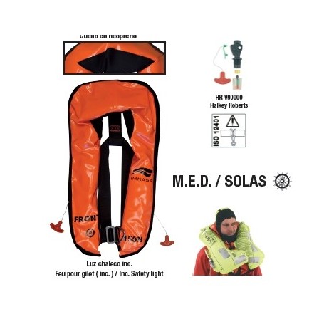 GILET GONFL. OFFSHORE 150N HR AUT/HAR. S - Imnasa gilet de sauvetage gonflable  90250504