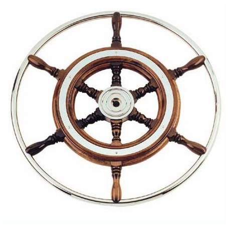 Barre à roue bois et inox 420-700 mm - Savoretti Volant & Barre à roue  71250025