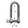 Manille longue Inox 316L Dimension:Manille longue Inox 316L Ø6 20250031