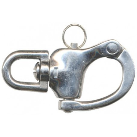 Mousqueton de drisse en inox à émerillon Longueur:70mm 20250178