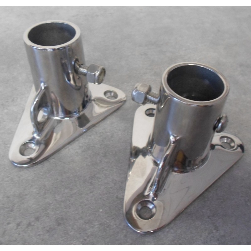 Support chandelier inox 90 pour tube 25 mm bateau vue 2