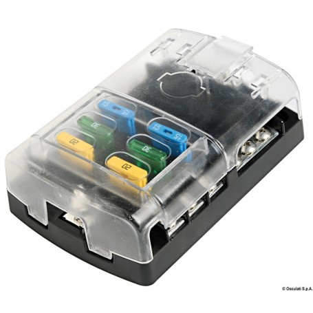 Boîte porte-fusibles en polycarbonate avec couvercle transparent à déclic - Osculati Fusibles & Porte fusible 8033137016936 14.1
