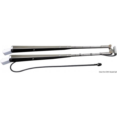 Bras pantographes pour moteur 50 W - 19.184.01/02 - Doga balai d'essuie-glace 8033137107573 19.190.01