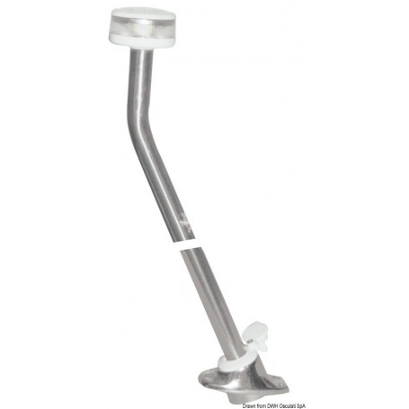 Hampe Evoled 360° inclinée et extractible avec base inox - Osculati Feux de navigation 8033137018251 11.039.42
