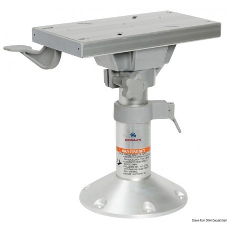 Support de siège avec chariot pivotant - Osculati Siège, fauteuil  et pied de siège 8033137151149 48.710.98