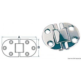 Charnière ras inox Le lot de 2 - Osculati Charnières Haute Qualité 8033137005367 38.460.50