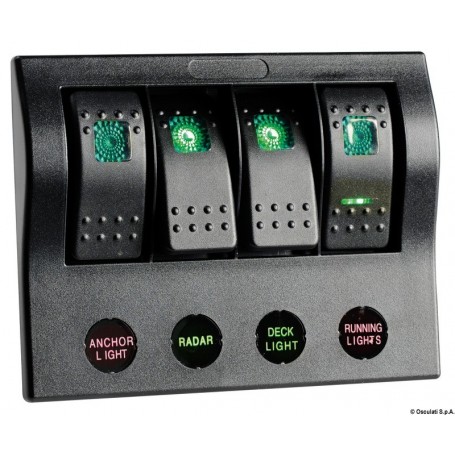 Tableau électrique série PCP Compact avec circuit breaker + LED - Osculati Tableaux électriques 8033137038648 14.860.04