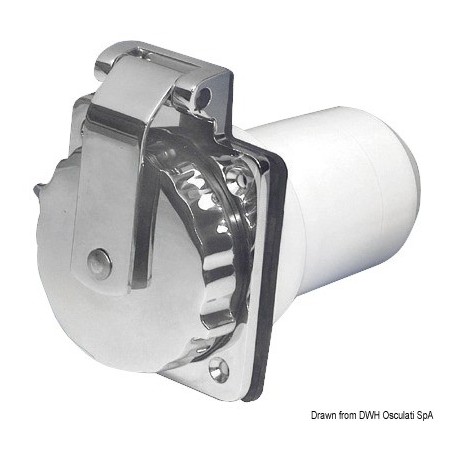 Série de prise + fiche imperméables 50 A - Osculati Prise 220 V et 12 V camping 8033137015595 14.325.00