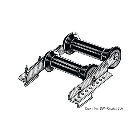 Etriers avec diabolo arrière soutien-quille grand - Osculati accessoires remorque 8033137069598 02.040.69