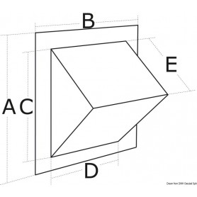 Niche à encastrer pour bouchon de ravitaillement - Osculati coffre et trappe 8033137035845 20.900.01