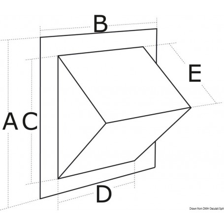 Niche à encastrer pour bouchon de ravitaillement - Osculati coffre et trappe 8033137035845 20.900.01