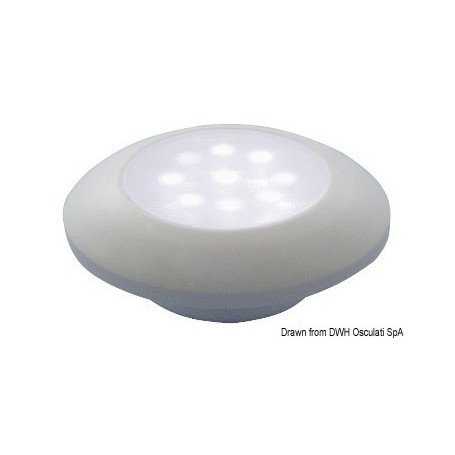 Lumière de courtoisie LED étanche bon rendement lumineux - Osculati Version:Plafonnier étanche blanc à LED blanc803313700058413.