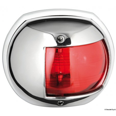 Feux de navigation Maxi 20 en inox AISI 316 poli miroir - Osculati Version:112,5° rouge 12V803313701295211.411.71