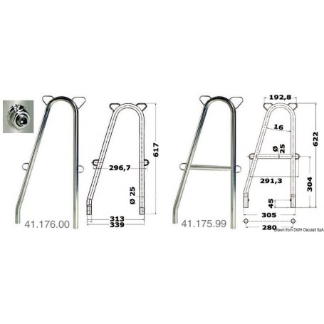 Chandelier double pour filière - Osculati Chandeliers filières 8033137134371 41.176.00
