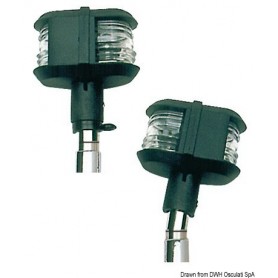 Hampe double feu en inox - Osculati Feux de navigation 8033137020186 11.105.01