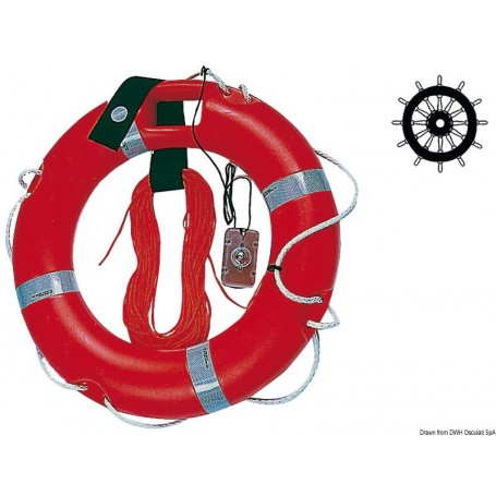 Bouée couronne avec accessoires homologation MED - Osculati Homme à la mer 8033137032127 22.439.03
