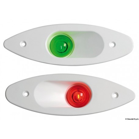 Feu de navigation en ABS à encastrer - Osculati Version:vert/ Boitier blanc803313701213611.129.01
