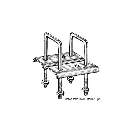 Etrier de fixation diabolo Le lot de 2 - Osculati accessoires remorque 8033137069642 02.040.78