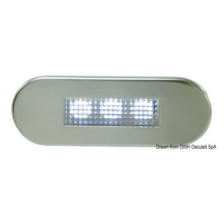 Lumière de courtoisie étanche façade inox poli Le lot de 2 - Osculati Eclairage intérieur 8033137000645 13.180.01
