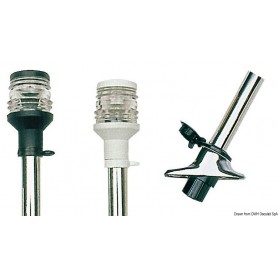 Hampe Compact 360° extractible inclinée - Osculati Version:100 cm plastique noir803313701415411.161.00