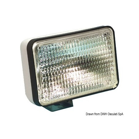 Projecteur imperméable avec ampoule halogène étanche Sealed Beam - Osculati Projecteurs de pont 8033137083969 13.309.04