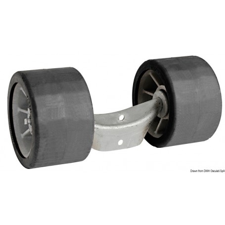 Roues latérales avec étrier - Osculati accessoires remorque 8033137069246 02.031.48