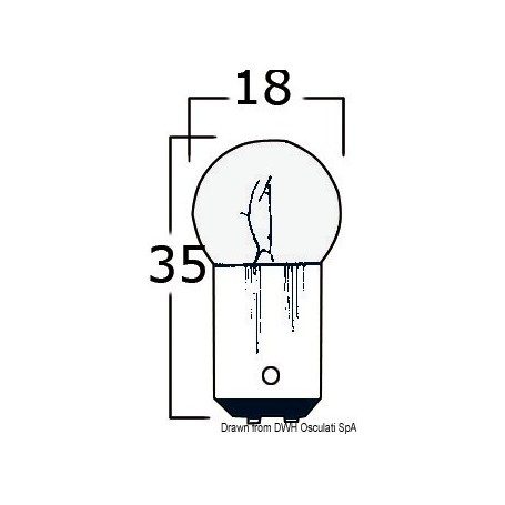 Ampoule bipolaire à baïonnette petit globe - Osculati ampoule-led-basse-consommation-12-24V 8033137088971 14.200.00